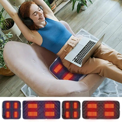 Electric USB Heated Chair Cushion - 3-Level Portable Heating Seat Pad, Perfect for Home, Office, Car, Camping, and Fishing in Winter