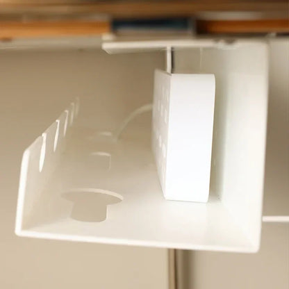 Under-Desk Cable Management Tray with Clamp – Sturdy, Spacious Power Strip and Cord Holder, No Drilling Required