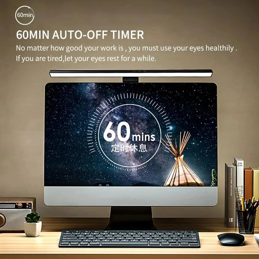 LED Monitor Light Bar Desk Lamp – 33cm & 50cm USB-Powered Dimmable Screen Light for Office & Reading