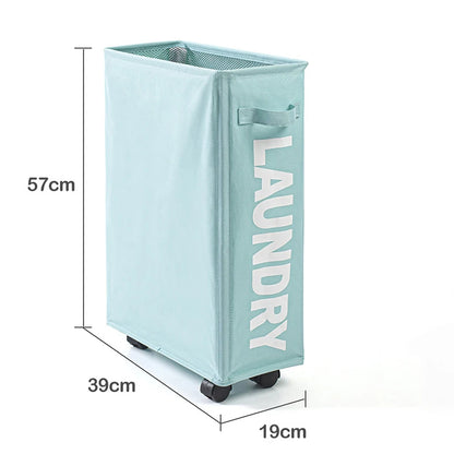 Large Capacity Laundry Basket with Wheels — Foldable Waterproof Storage Bag for Clothes, Yoga Mats, and Multifunctional Use