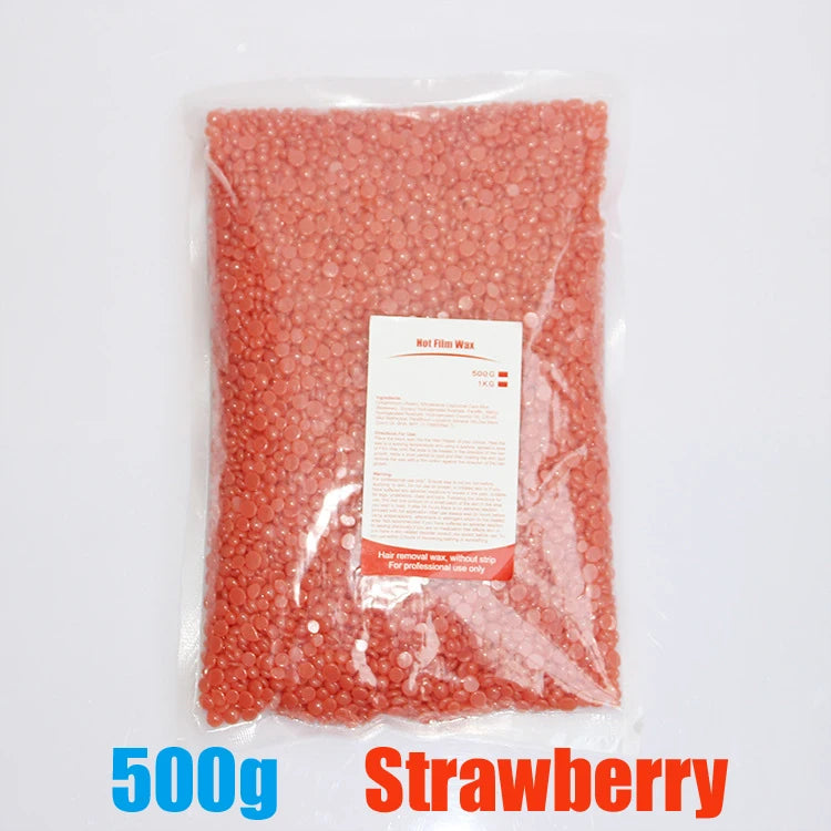 500g/200g/50g Hard Wax Beans – European Brazilian Pearl Wax for Hair Removal & Wax Warmer Machine