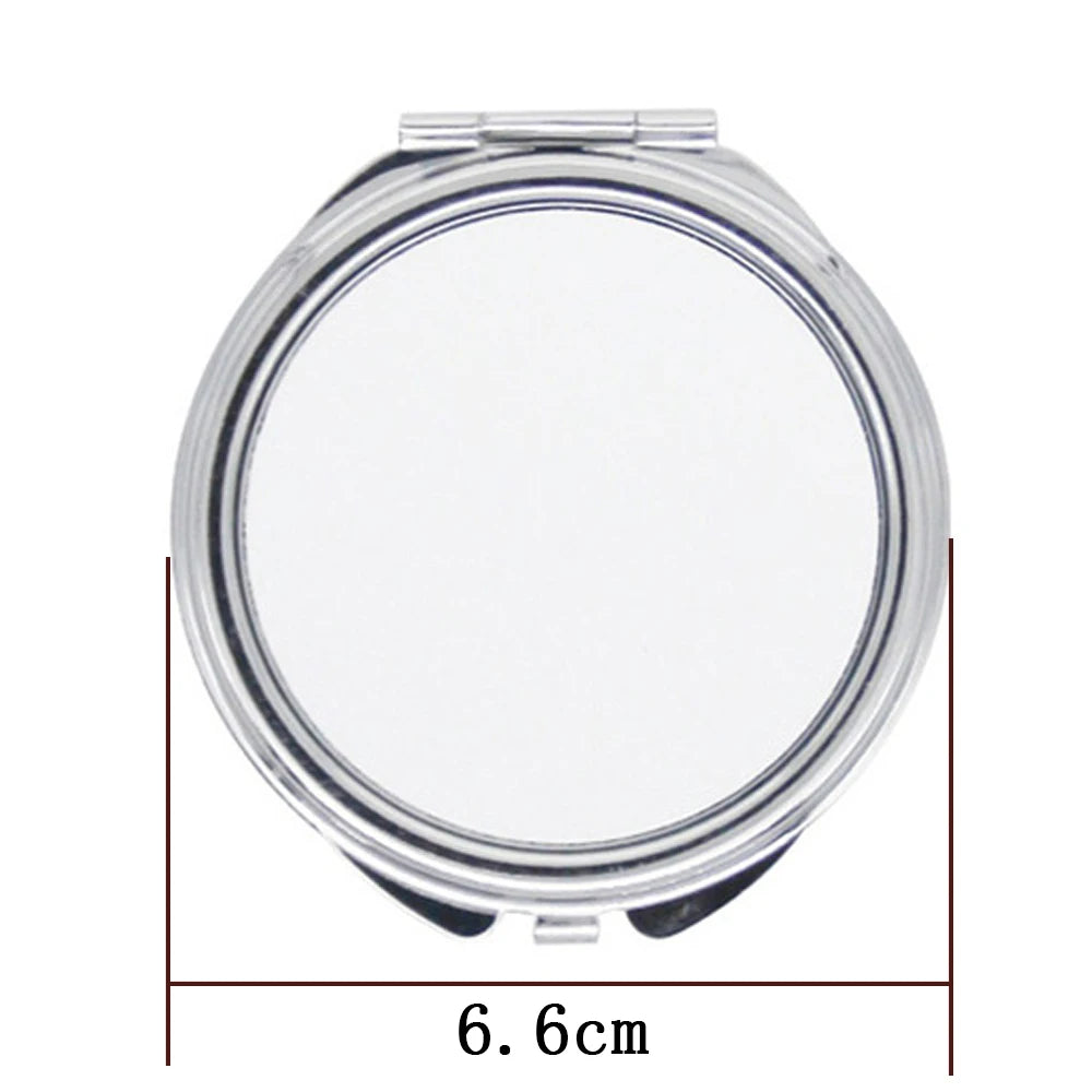 12PCS Metal Pocket Compact Mirrors - Sublimation Blank Travel Makeup Mirrors for Women & Men