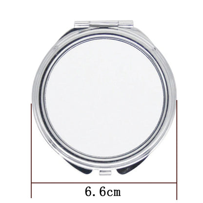 12PCS Metal Pocket Compact Mirrors - Sublimation Blank Travel Makeup Mirrors for Women & Men