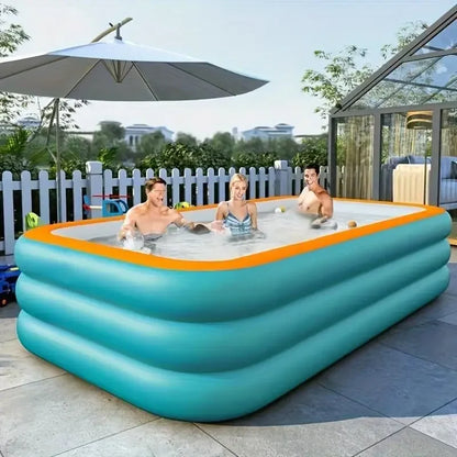 Inflatable PVC Swimming Pool – Durable Easy-Install Above Ground Pool, Portable Outdoor Family Pool 1 Pack Garden Summer Fun