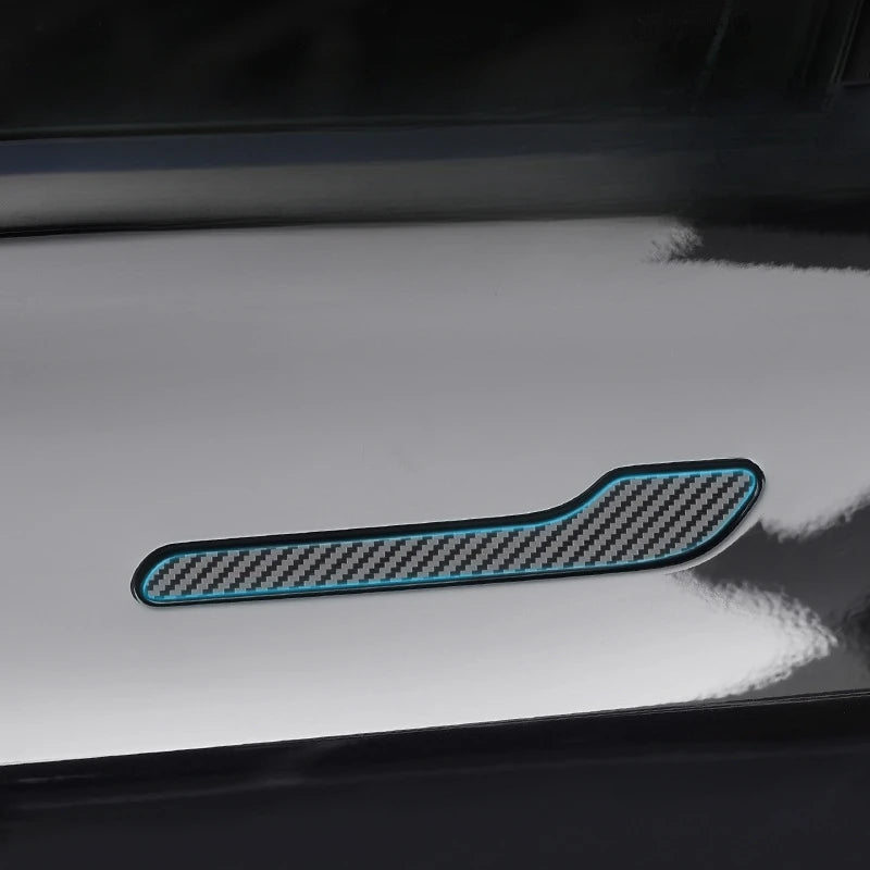 Tesla Model 3 & Y Carbon Fiber ABS Door Handle Cover – Premium Durable 2024 Car Accessory Protector Sticker