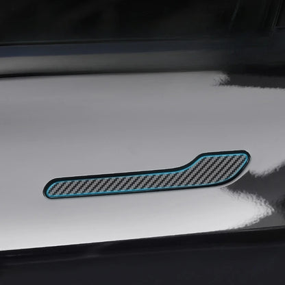 Tesla Model 3 & Y Carbon Fiber ABS Door Handle Cover – Premium Durable 2024 Car Accessory Protector Sticker
