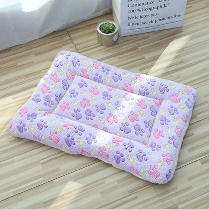 Thick Cat Sleeping Mat - Soft Flannel Pet Cushion Blanket for Cats & Small Dogs Winter Warm Comfort
