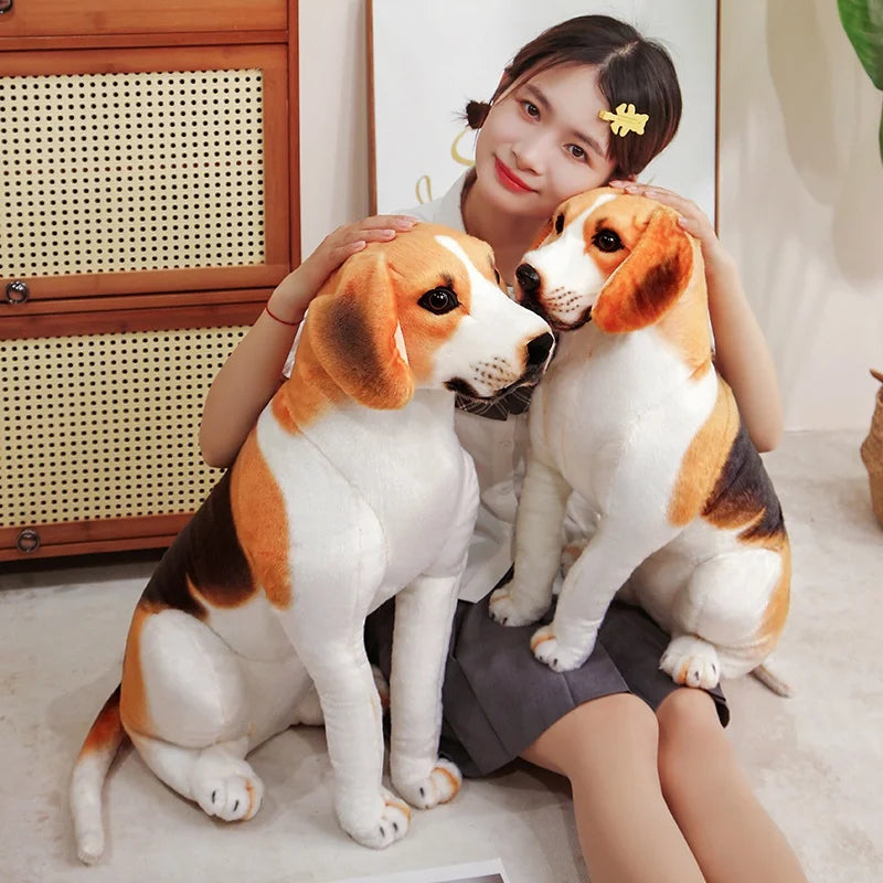 45-65cm Realistic Beagle Plush Toy - Stuffed Dog Doll, Gift, Home Decor & Pet Store Mascot