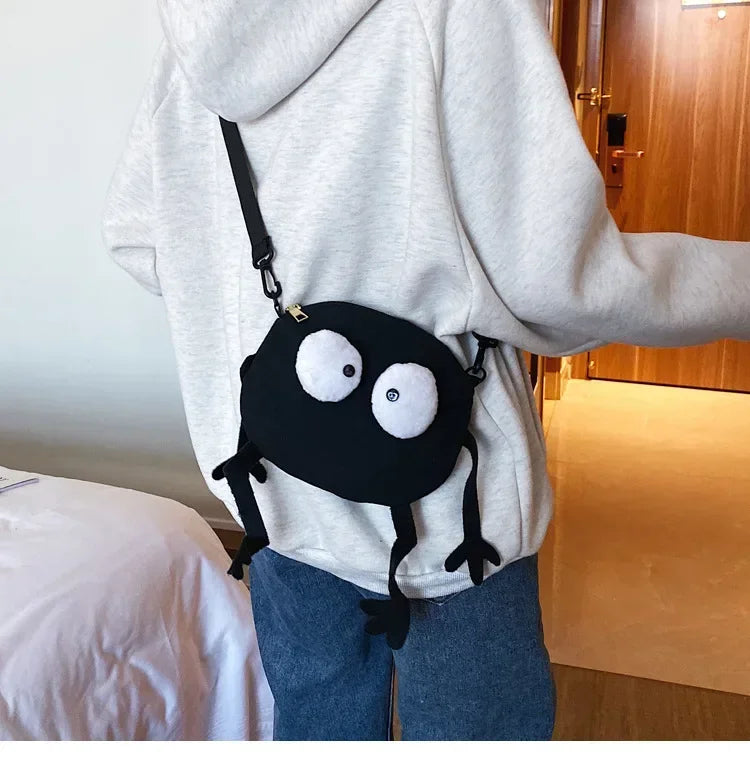 Personalized Canvas Small Shoulder Bag – Trendy Korean Style Crossbody Bag for Young Women Students