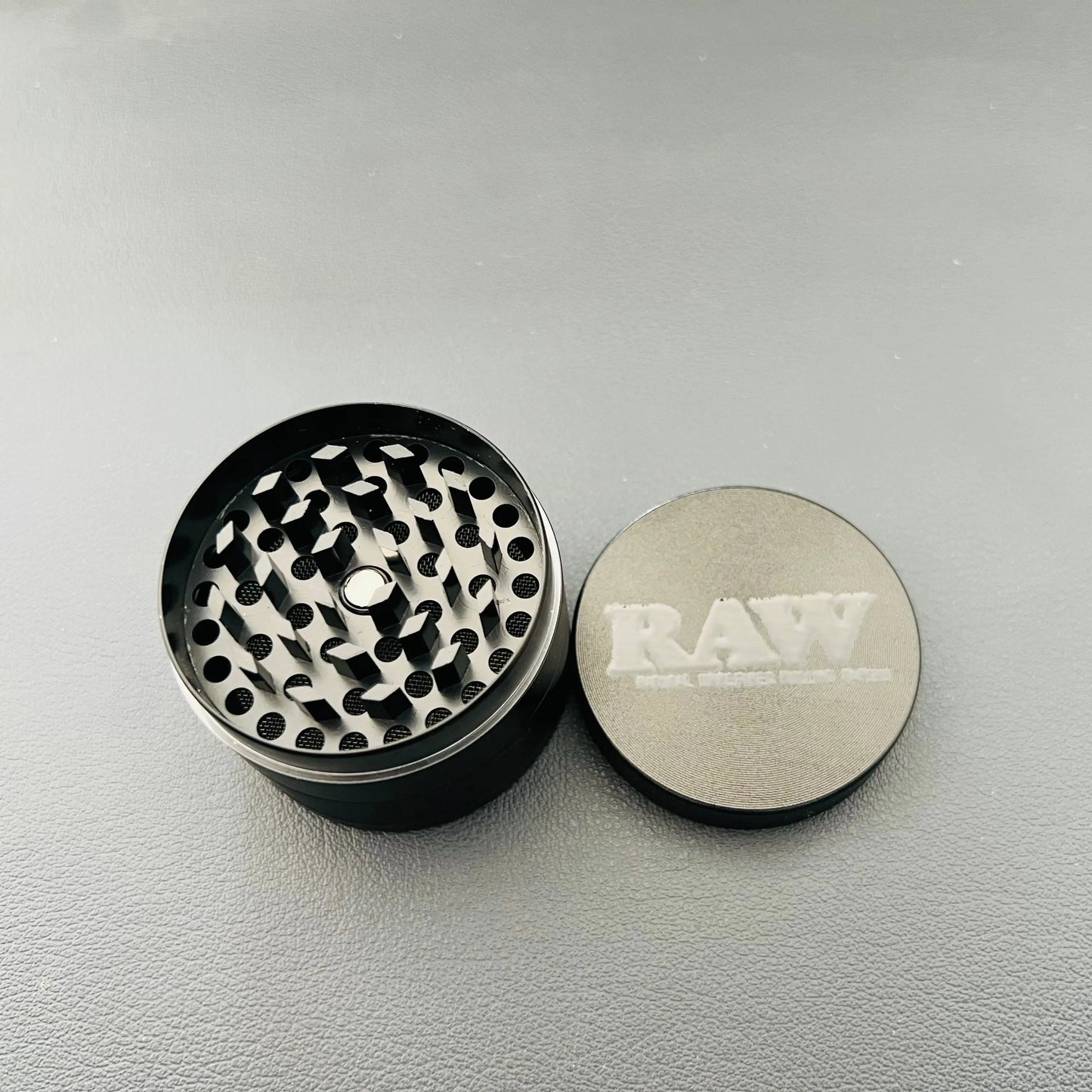 Black Herb Spice Grinder & Rolling Tray Combo