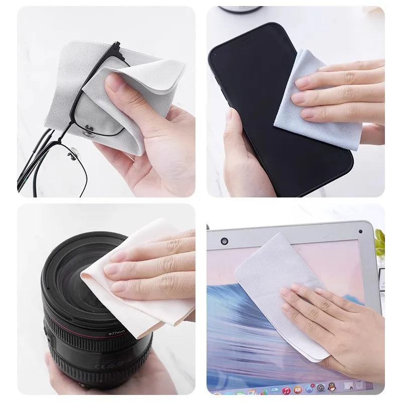 10PCS Microfiber Cleaning Cloths – Eyeglasses, Sunglasses & Screen Cleaner for Eyewear Accessories