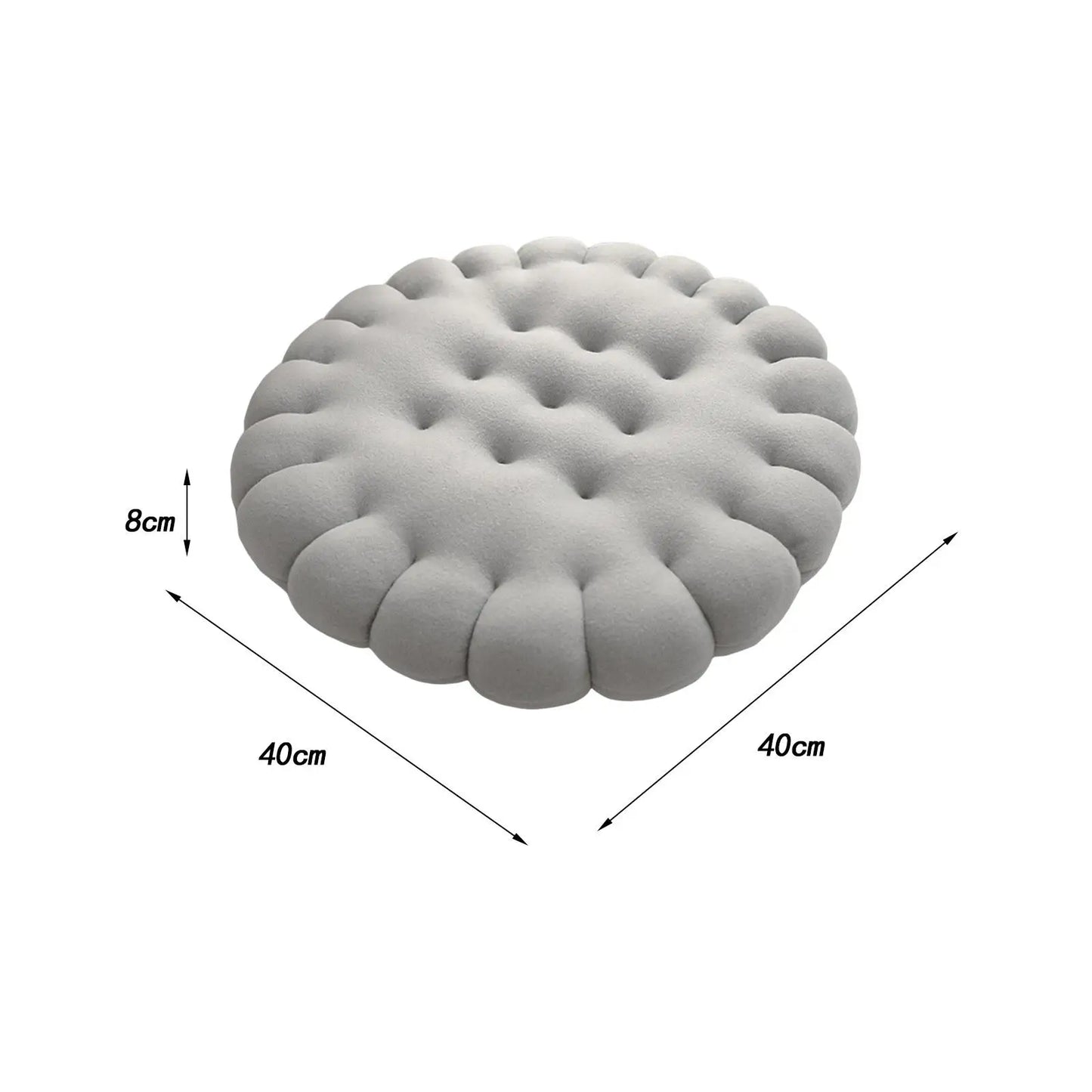 Biscuit-Shaped Decorative Cushion – Comfy Seating Pillow for Balcony & Gift Idea