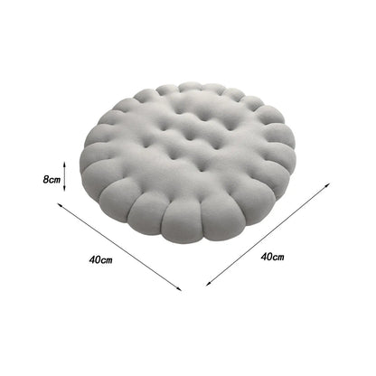 Biscuit-Shaped Decorative Cushion – Comfy Seating Pillow for Balcony & Gift Idea