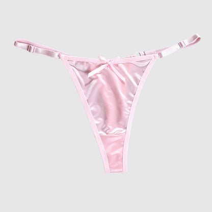 Low-Waisted T-Back Thong — Sexy Adjustable Strap Seamless Panty for Women, Erotic Lingerie Pure Desire