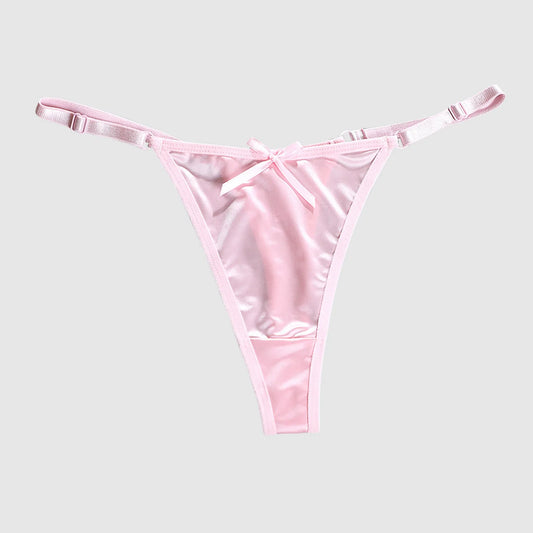Low-Waisted T-Back Thong — Sexy Adjustable Strap Seamless Panty for Women, Erotic Lingerie Pure Desire