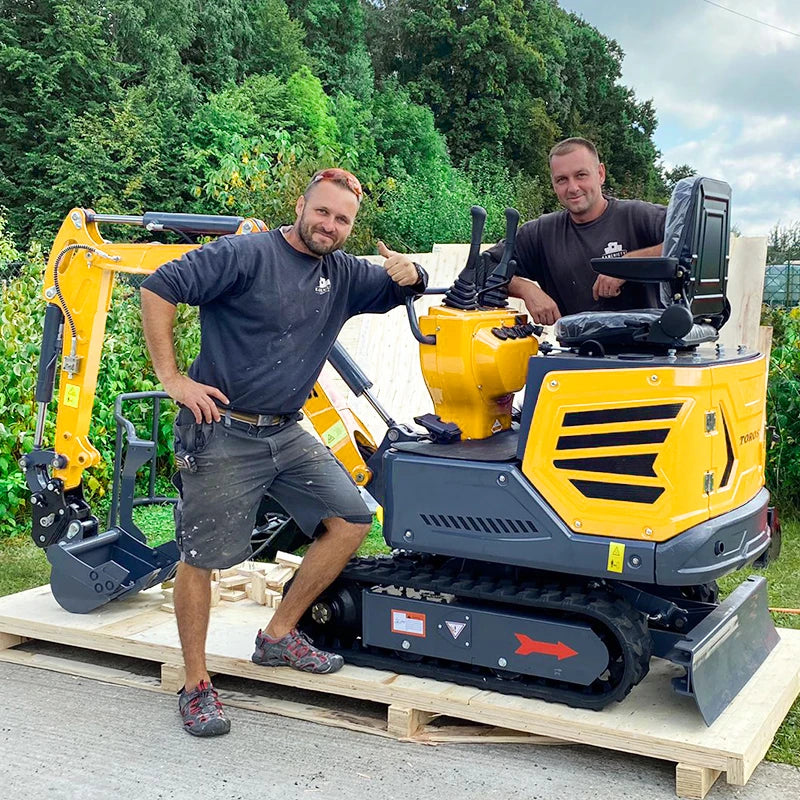 1 Ton Mini Excavator — Kubota Engine, EURO 5 Agricultural Digger, Customizable Compact Excavator for Sale