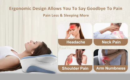 2024 New Ergonomic Memory Foam Cervical Pillow – Adjustable Neck & Shoulder Support for Side, Back, and Stomach Sleepers
