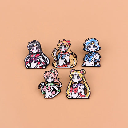 Cute Anime Enamel Pins for Girls – Manga Cartoon Brooches for Backpack, Hat & Cosplay Gifts