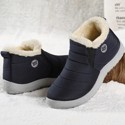 Men’s Winter Ankle Boots — Warm Fur Lined Snow Boots, Casual Shoes for Men and Couples