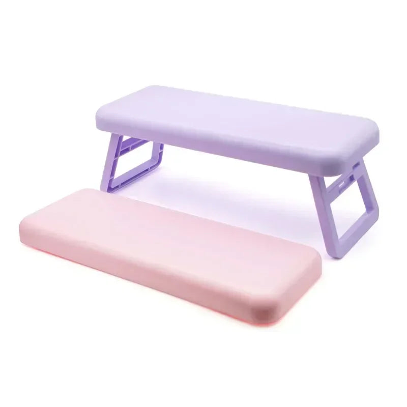 Folding Nail Hand Manicure Armrest Pillow – Cushion Holder & Sponge Support Mat for Table Desk, Nail Polish Practice & Salon Use
