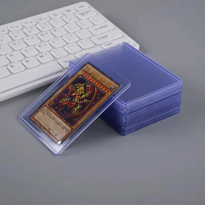 25PCS Transparent PVC Card Sleeves – Hard Plastic Protective Holders for Trading & Game Cards