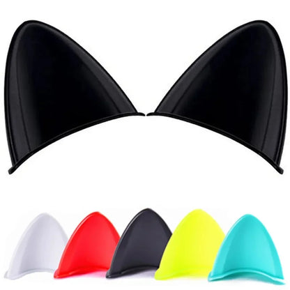 Cute 3D Cat Ears Helmet Decoration - Universal Motorcycle/Electric Car Styling Stickers - Cycling Helmet Decor Accessories