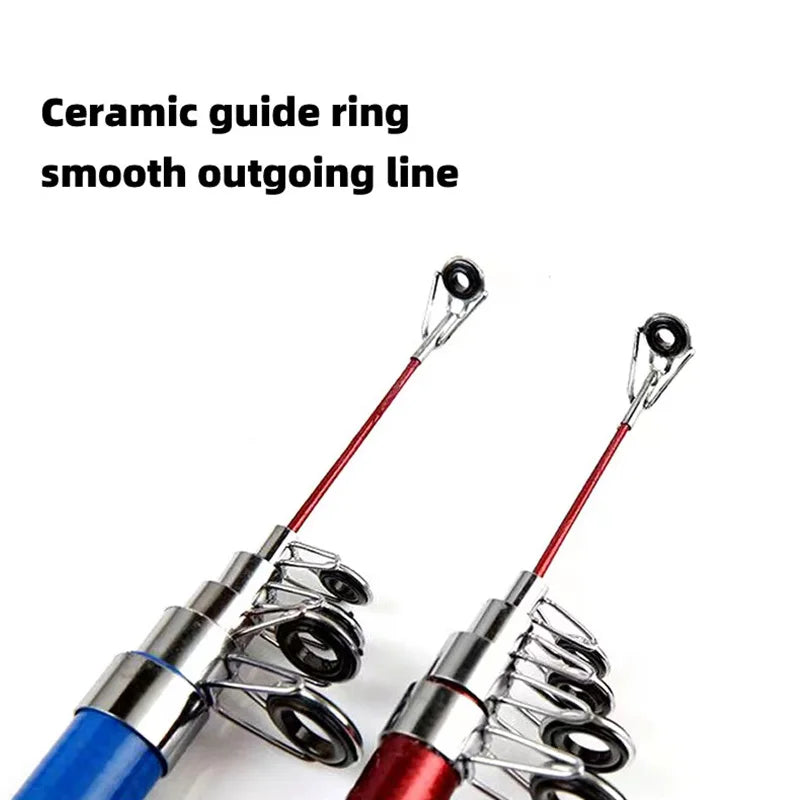 Fishing Pole Set – Full Kit with Telescopic Rod, Spinning Reel, Baits & Hooks, Portable Travel Fishing Gear