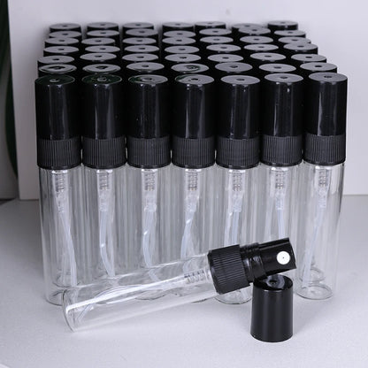 50-Pack 5ml Mini Glass Perfume Spray Bottles – Transparent High-Quality Portable Travel Sub-Bottles