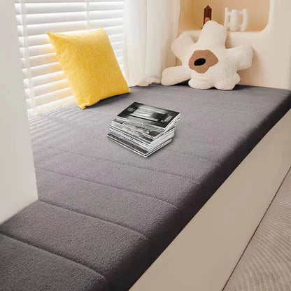 Customized Teddy Sponge Windowsill Cushion – High-Density Waterproof Non-Slip Sofa Cushion, 4.5/6.5/9.5 cm Options
