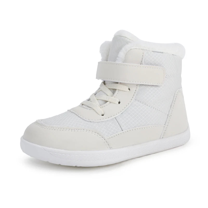 Kids Wide Toe Snow Boots - Warm Minimalist Barefoot Winter Shoes for Boys & Girls Toddlers