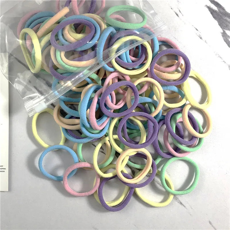 20/50PCS Hair Bands for Women & Girls - 4cm Elastic Rubber Ties, Simple Ponytail Holders & Hair Accessories