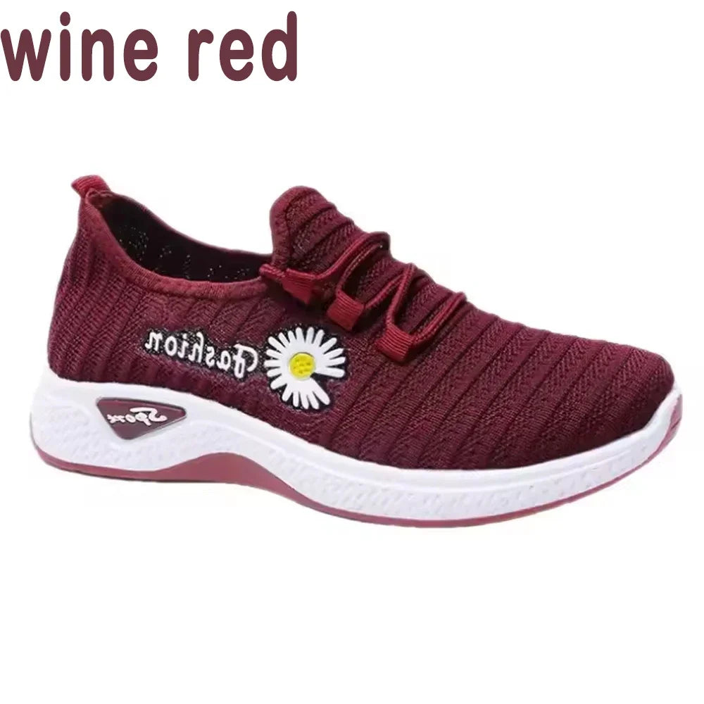 Women's Fashion Sports Shoes – Breathable Mesh, Soft Thick Sole, Lightweight Casual Trendy Coconut Sneakers