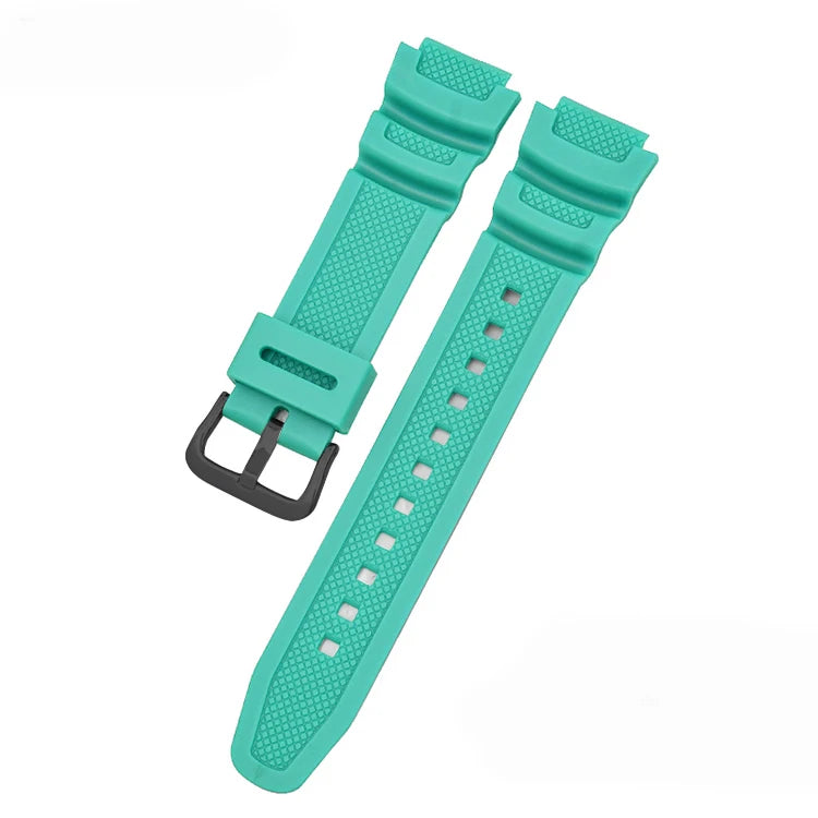 18mm Silicone Watch Strap for Casio G-Shock - Replacement Rubber Band for AE-1000W, AQ-S810W, SGW-400H, W-735H and Compatible Models