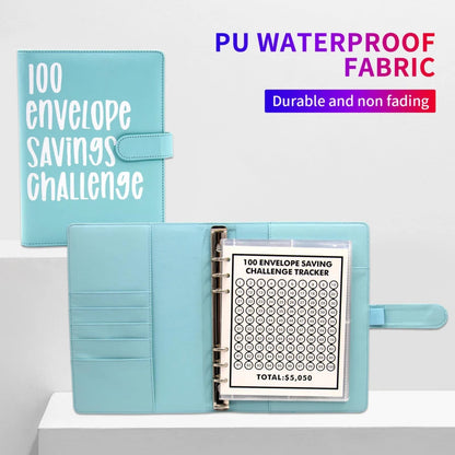 100 Envelope Challenge Binder – Savings Challenge Loose-Leaf Budget Binder with Cash Envelopes, Money Organizer System