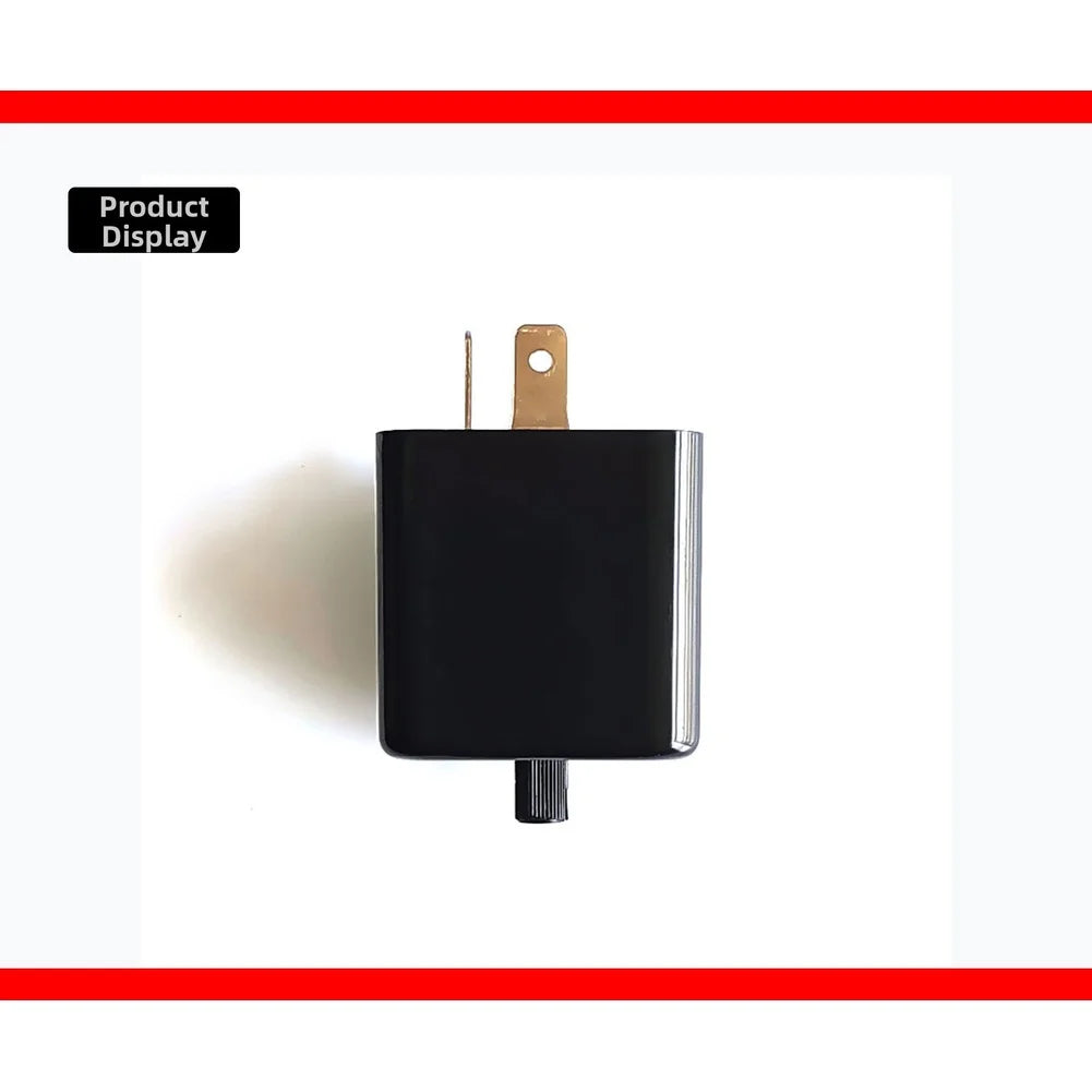 12V Adjustable LED Turn Signal Flasher Relay - Universal Motorcycle Indicator Flash Controller