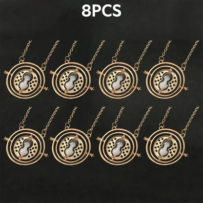 Harry Potter Time-Turner Hourglass Necklace - 360° Rotatable Cosplay Pendant and Unique Mother’s Day Gift