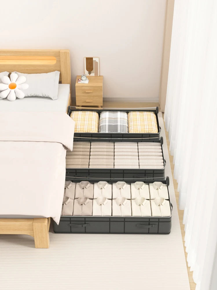 Large Foldable Under-Bed Clothes Storage Bag | Quilts and Doggy Bag Organizer for Bedroom and Dorm