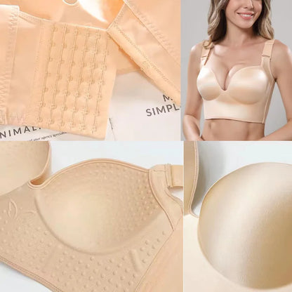 Wireless Push-Up Bra for Women – Full Coverage Adjustable Plus Size Lingerie (38-50 C-E)