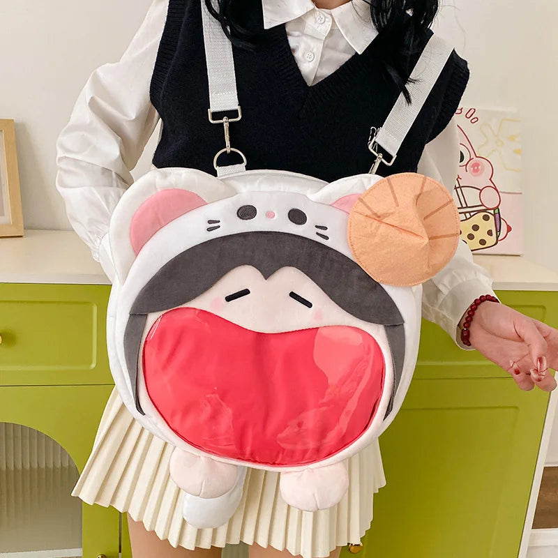 Y2K Japanese Cartoon Plush Backpack – Kawaii Harajuku Anime Ita Bag, Student Schoolbag & Women’s Shoulder Cosplay Knapsack
