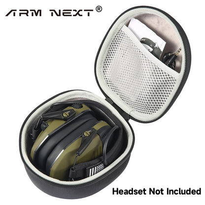 ARM NEXT Shockproof Hard Carrying Case: Travel Bag for Walkers Howard Leight Impact Sport Sound Amplification OD Electric Earmuff