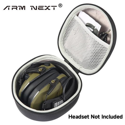 ARM NEXT Shockproof Hard Carrying Case: Travel Bag for Walkers Howard Leight Impact Sport Sound Amplification OD Electric Earmuff
