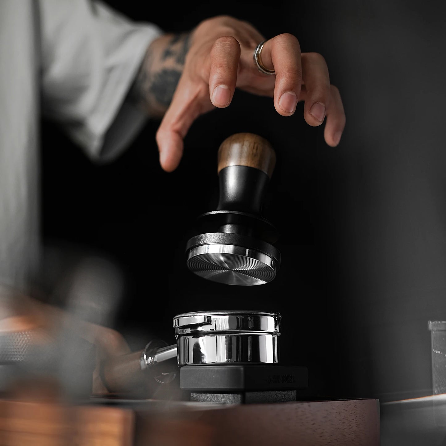 MHW-3BOMBER 30lb Calibrated Coffee Tamper – 51mm/53mm/58mm Flat Espresso Tamper with Spring-Loaded Pressure for Baristas