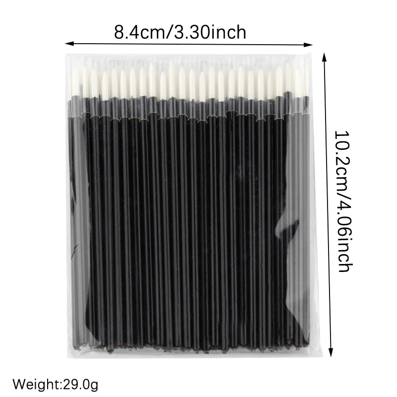 50Pcs Disposable Eyeliner Makeup Brushes - Eye Shadow & Eyeliner Wands for Lash Extensions and Beauty Tools