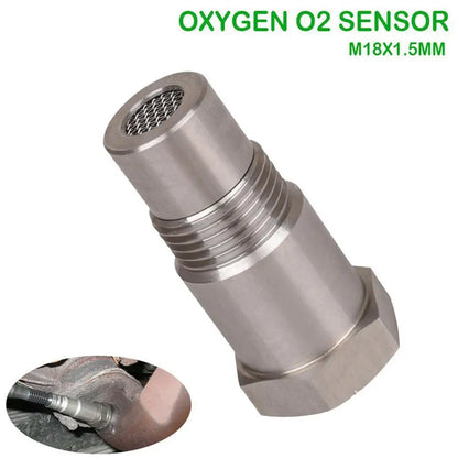 Universal Extension Filter Oxygen O2 Sensor Connector – Steel Thread Adapter Extender Spacer, 1.5 Stainless L0L3