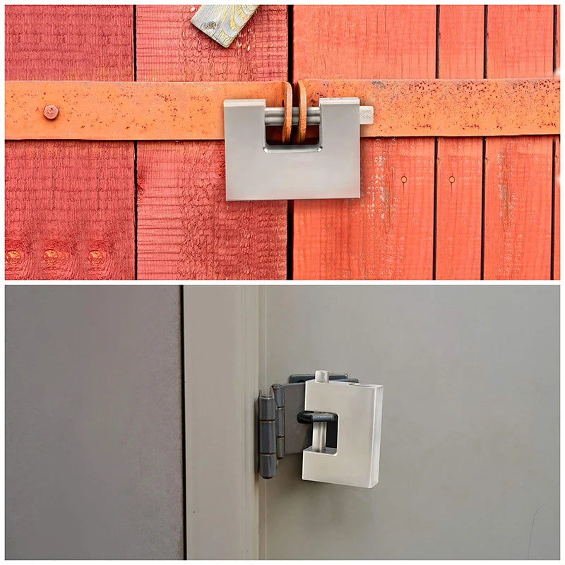 High Security Padlock with 3 Keys – Heavy Duty D-Shaped Lock for Garage Doors, Containers, Gates, and Warehouses