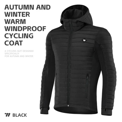 WEST BIKING Men's Winter Cycling Jacket - Thermal Fleece Windbreaker for MTB & Motorcycle, 0℃-15℃