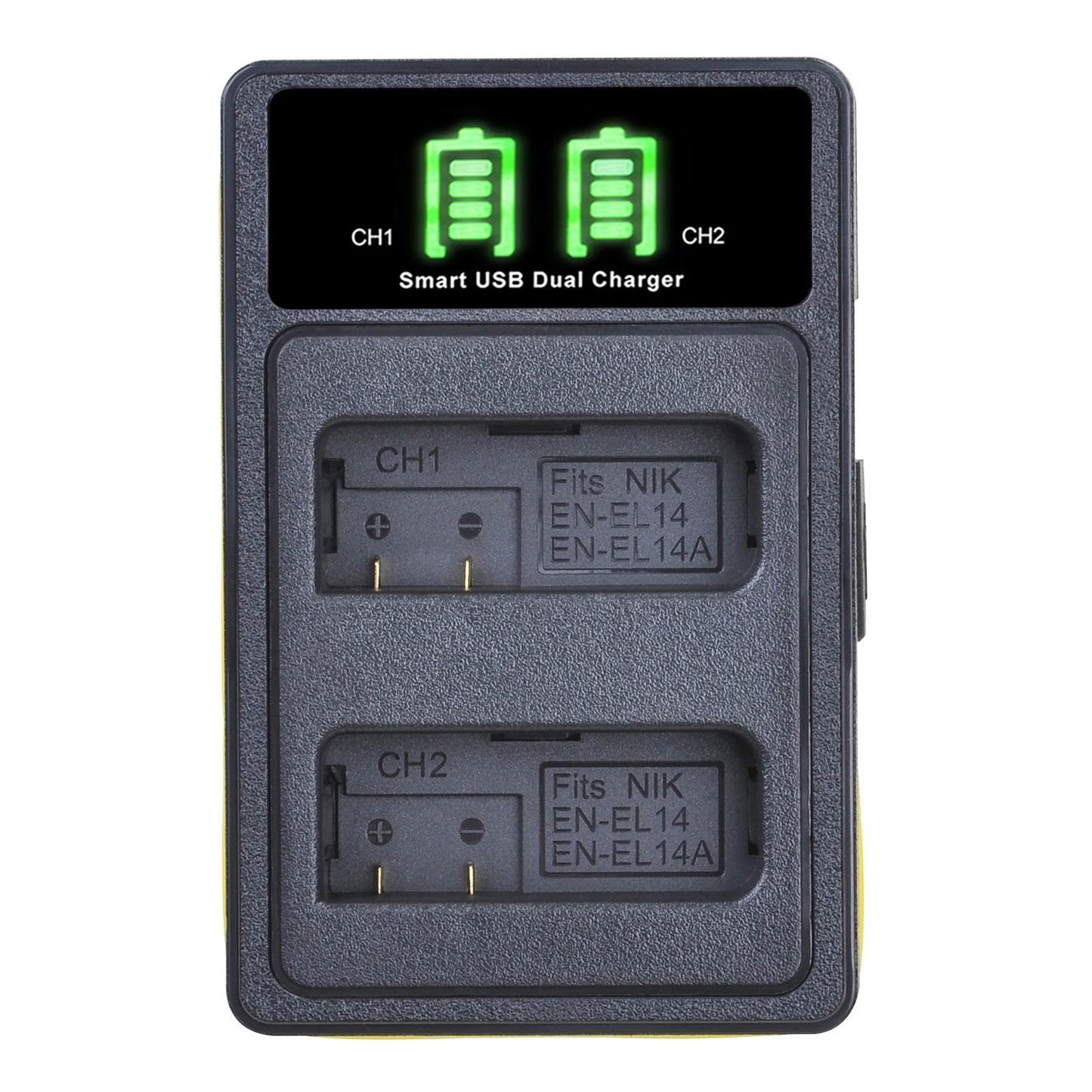 EN-EL14/EN-EL14a Battery Charger – Compatible with Nikon D5200, D3100, D3200, D5100, P7000 Series