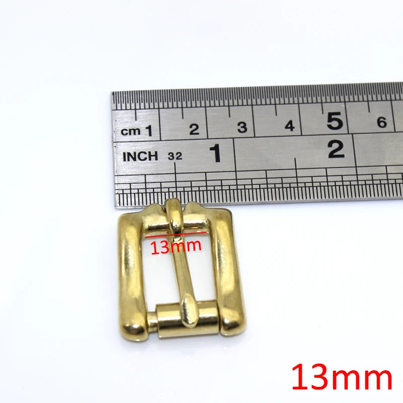 Brass Roller Belt Buckle – Adjustable Pin Buckle for Leather Belts, Bag Straps, DIY Crafts, and Accessories