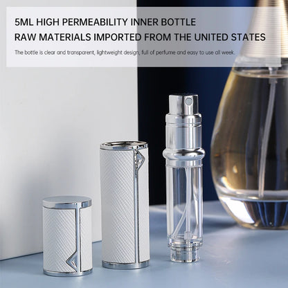 Louischanzl Premium PU Leather Perfume Sprayer – 5ml Travel Atomizer Bottle for Tight-Sealing Fragrance