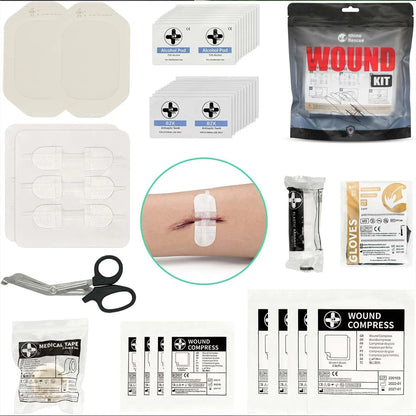 RHINO RESCUE Zip Stitch Wound Closure Kit – Dressings & Strips for Cut Care